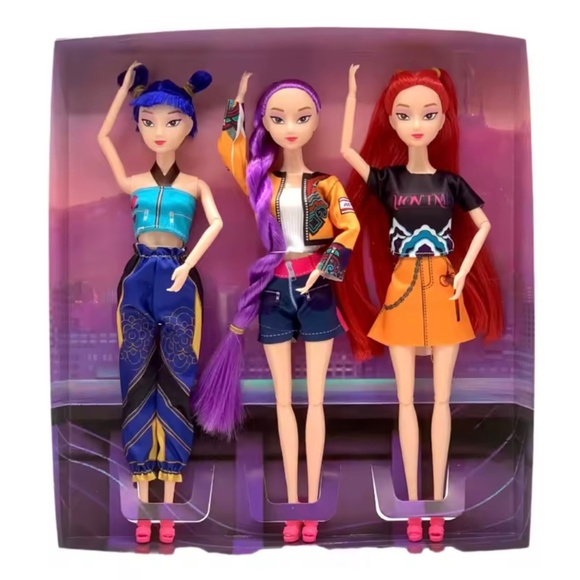 3PC Kpop Demon Hunter Dolls Set Moveable 11.8" Figures USA Seller Fast Ship - Picture 6 of 7